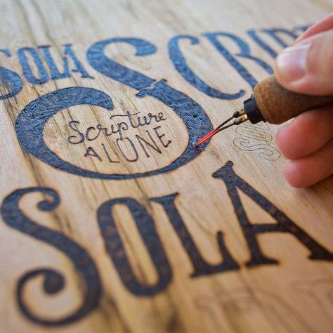 [ #typography + woodburning ] Lettering Craft 13 We found some very... • typostrate Woodburning Projects, Wood Burning Crafts, Wood Burning Art, A Pen, Typography Letters, The Design Files, Typography Inspiration, Pyrography, Wooden Sign