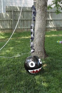 Super Mario Bros Party Games, Super Mario Obstacle Course, Mario Obstacle Course, Mario Bros Birthday Party, Super Mario Bros Birthday, Mario Brothers Birthday Party, Mario Kart Party, Mario Bros Birthday Party Ideas, Chain Chomp