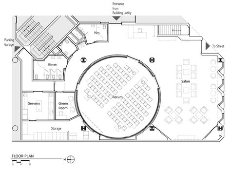 Bechtel Conference Center at PPIC / Marcy Wong Donn Logan Architects Conference Center Design, Conference Center, Conference Center Floor Plan, Floor Plan Layout Of Small Conference Centres, Conference Center Architecture, Convention Center Floor Plan, Research Center Plan, Dutch Gable Roof, Visitors Center Architecture Plan