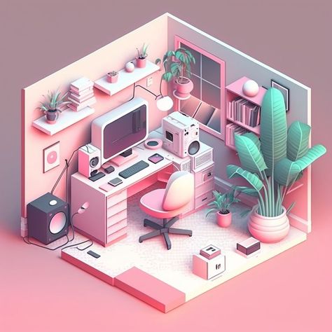 [object Object]... Blender Room 3d, Blender 3d Design, Blender 3d Room, 3d Blender Ideas, Blender Isometric Room, Blender Bedroom, Blender Ideas 3d, Blender Isometric, Blender 3d Inspiration