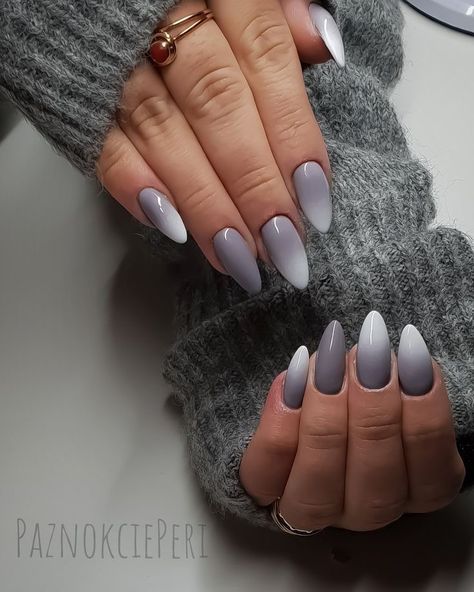 Nails Ombré, Ambre Nails, Unghie Sfumate, Ongles Nails, Art Designs Ideas, Fancy Nails Designs, Ombre Acrylic Nails, Ombre Nail Designs, Gray Nails