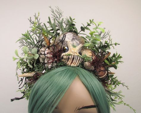 Dark Mermaid Crown, Sea Witch Crown, Underwater Costume, Sea Witch Costume, Mermaid Headdress, Seashell Tiara, Witch Crown, Mermaid Tiara, Shell Crown