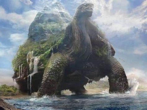 Giant Turtle, Big Turtle, Giant Animals, Arte Indie, Creature Artwork, Fantasy Beasts, Monster Concept Art, Alien Worlds, Fantasy Places