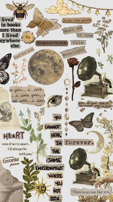 Vintage Aesthetic Stickers Printables, Vintage Paper Printable, Vintage Scrapbook Paper, Zestaw Ikon, Scrapbook Quotes, Scrapbook Printing, Iphone Case Stickers, Scrapbook Book, Vintage Elements