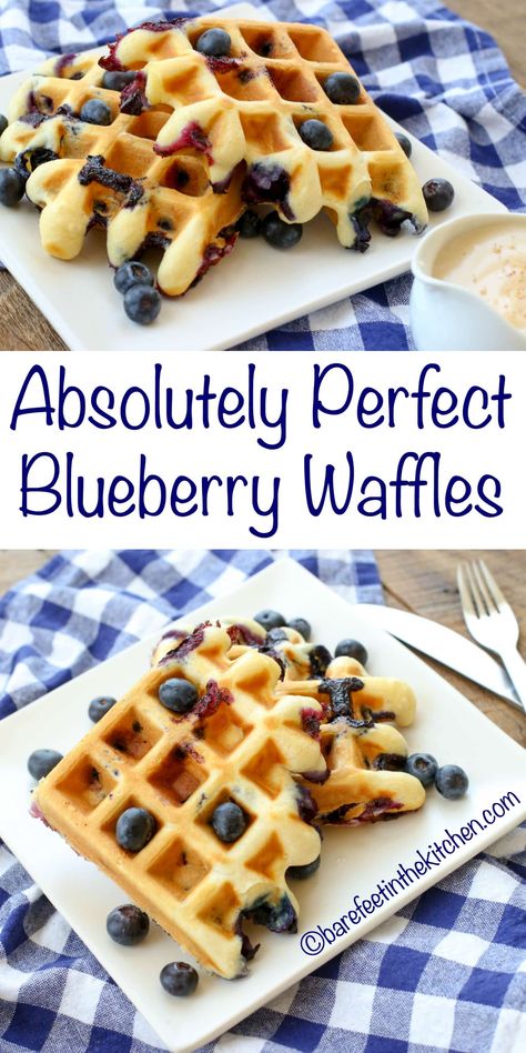 Blueberry Waffles Waffle Sauce, Chaffles Recipes, Blueberry Waffles Recipe, Mini Waffle Recipe, Berry Waffles, Easy Waffle Recipe, Waffle Iron Recipes, Blueberry Waffles, Waffle Maker Recipes