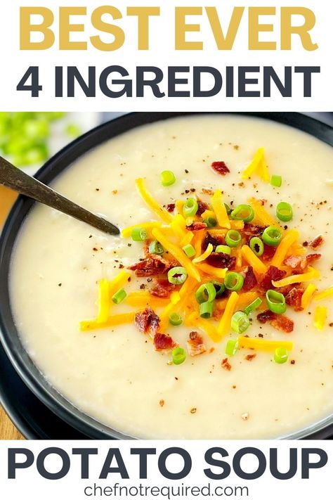 4 Ingredient Potato Soup, Quick Potato Soup, Old Fashioned Potato Soup, Mashed Potato Soup, Chicken Broth Soup, Homemade Potato Soup, Best Potato Soup, Cheesy Potato Soup, Cream Of Potato Soup