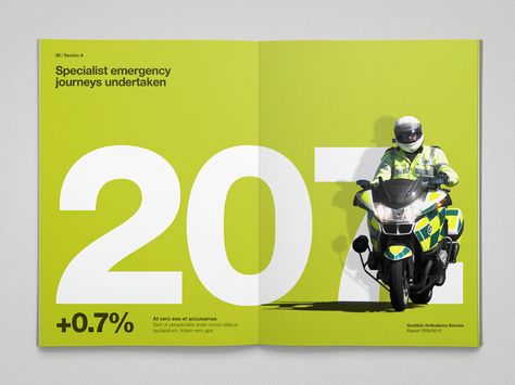 Ambulance Service - Colin Bennett Statistics Design, Coffee Table Book Design, Editorial Design Layout, Graphic Design Business, Graphic Design Ads, Magazine Layout Design, Learning Graphic Design, Graphic Design Layouts, Editorial Layout