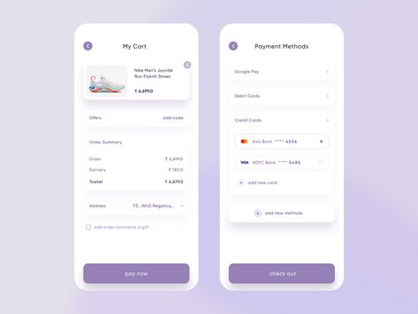 Mode Of Payment Layout, Mobile Payment Ui, Checkout Ui, Form Design Web, App Design Layout, Ux App Design, Card Ui, Ecommerce App, Mobile App Design Inspiration