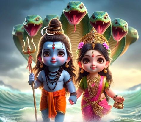 Cute Shiv Parvati, Shiv Parvati Cartoon, Shiv Parvati Images, Shiv And Parvati, Siva Parvathi, Shiv Parvati, Cute Love Photos, Cute Mobile Wallpapers, Shiva Parvati Images