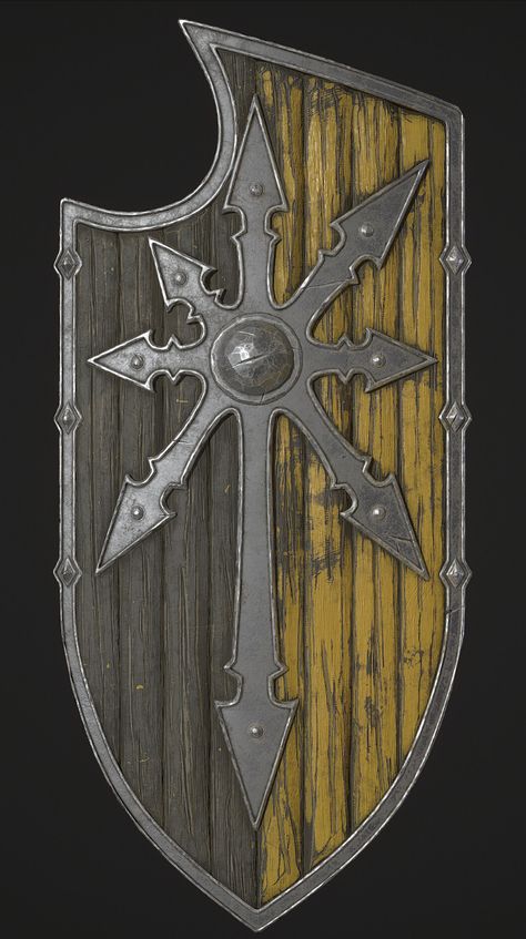 Midevil Shields, Medieval Shield Design, Fantasy Shield Design, Shield Design Concept, Shield Concept Art, Fantasy Shields, Shield Fantasy, Larp Shield, Fantasy Shield