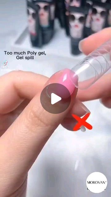 Poly Gel On Natural Nails, Nails Poly Gel Ideas, Poly Gel Nail Art Designs, How To Do Polygel Nails At Home, Poly Gel Hacks, Diy Poly Gel Nails, Polygel Nail Hacks, Poly Nails Diy, Diy Polygel Nails Tutorial