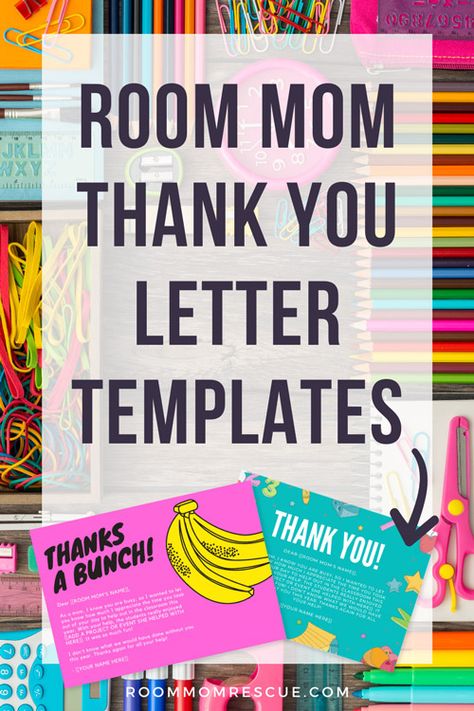 Need help writing a thank you letter to your room mom? Get your free room mom thank you note templates, digital cards, free printables to say thank you to your class parent and cute room mom appreciation gift ideas. These thank you templates can also be used for PTA volunteer thank you letters and thank you notes to parents from school. Learn more at roommomrescue.com #roommom #roommomgift #roommomthankyounote Parent Thank You Gifts From Teacher, Thank You For Parents From Teachers, Room Mom Thank You Gift, Parent Thank You From Teacher, Thank You Gifts For Parent Volunteers, Thank You To Parents From Teacher, Thank You From Teacher To Parents, Class Parent Gift Ideas, Room Parent Thank You Gifts