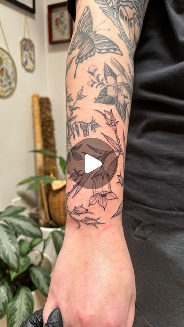 Jordyn Hilton on Instagram: "Got to snuggle this tattoo next to some lovely work by @lorindevine and @cc_tattoos 💖
#tattoo #pdxtattoo #tattoos #floraltattoo #botanicaltattoo #pdx #freehandtattoo" Floral Upper Arm Tattoo Half Sleeves, Floral Upper Arm Tattoo, Upper Arm Tattoo, Free Hand Tattoo, Botanical Tattoo, Arm Tattoo, Half Sleeves, Tattoos, Floral