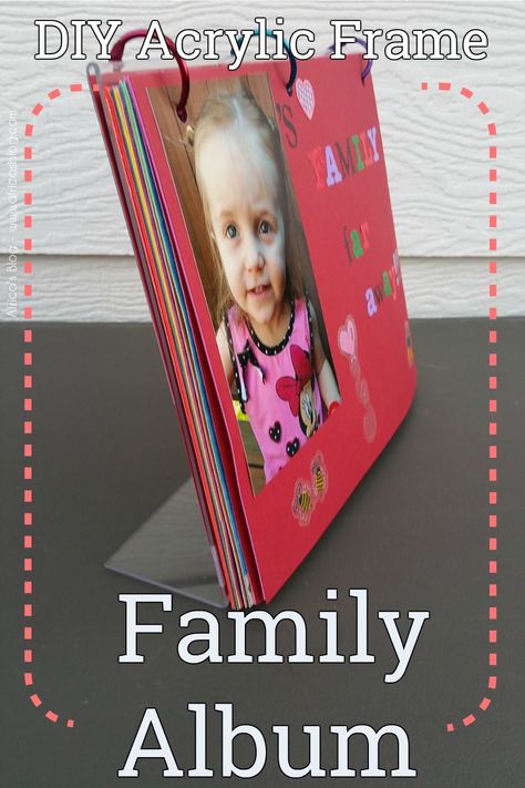 MUST SEE - #DIY Acrylic Frame Family Album #Tutorial!! #KidsCrafts #Kids #KidsLearning Family Photo School Project, Family Album Ideas, Family Photo Album Title Ideas, Family Album Cover, Family Photo Frame Ideas Handmade, Family History Album Ideas, Fun Playdate Ideas, Toddler Family Photos, Toddler Proofing