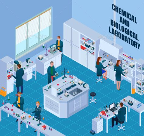 Laboratory Illustration, Chemical Laboratory, Laboratory Design, Isometric Map, Urban Design Concept, Interior Elements, Biology Labs, Computer Humor, Dental Laboratory