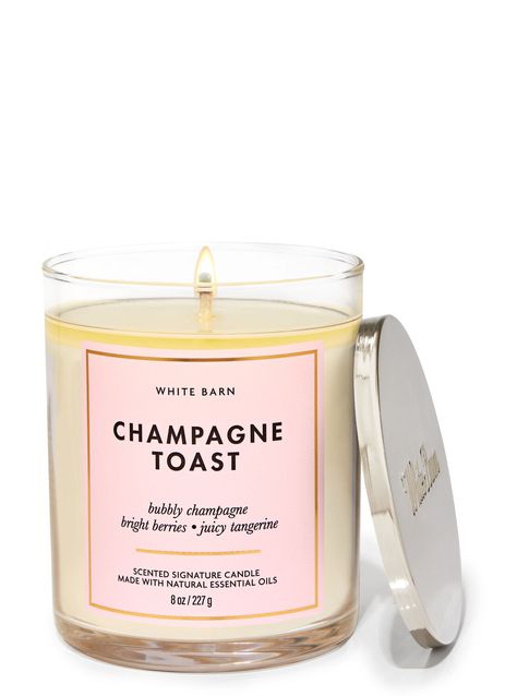 Champagne Toast Champagne Toast Candle, Bath And Body Works Candles, White Barn Candle, Bath & Body Works, Candle Bath, Dream Birthday, Candle Images, Bath N Body Works, Birthday Basket