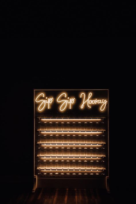 Champagne Wall, Remember Why You Started, Neon Wedding, Mobile Bar, Wedding Diy, Bar Ideas, Royal Wedding, Lighted Signs, 30th Birthday