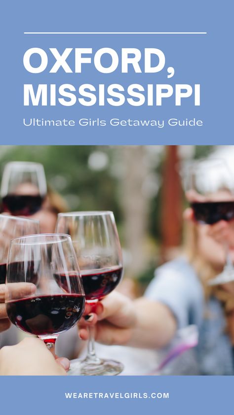 Oxford, Mississippi is situated in the Northern Hills and is renowned for being the home of the University of Mississippi (Ole Miss). The city has a rich history, small-town charm, and exceptional culinary experiences, making it a popular travel destination. Here's our ultimate girls' getaway guide to Oxford, Mississippi with all the tips you need to plan an unforgettable girls' trip! Ole Miss Football, Oxford Mississippi, Oxford Ms, Vacations In The Us, Popular Travel Destinations, University Of Mississippi, Girls Getaway, Top Travel Destinations, Ole Miss