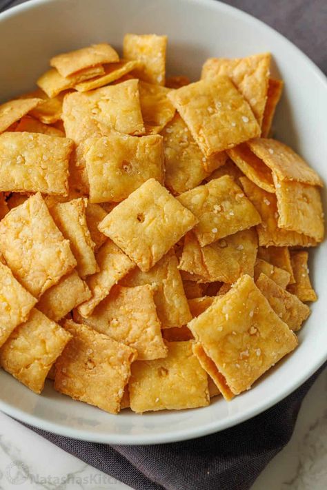 These savory homemade Sourdough Cheese Crackers taste like store-bought cheese crackers but are made with sourdough discard, butter, cheese, and salt, perfect for dipping. Sourdough Discard From Fridge Recipes, Cheesy Sourdough Crackers, Sourdough Cheddar Crackers, Sourdough Cheese Biscuits, Discard Cheezits, Sourdough Cheese Its, Sourdough Cheez Its, Sourdough Discard Cheese Crackers, Sourdough Cheese Crackers