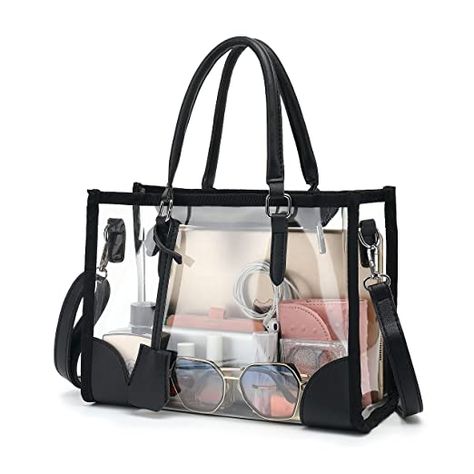 Clear Handbag, Transparent Purse, Clear Stadium Bag, Clear Handbags, Stadium Bag, Clear Tote Bags, Clear Purses, Clear Bag, Clear Bags