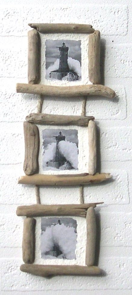 Tre Kunst, Driftwood Frame, Driftwood Diy, Driftwood Projects, Driftwood Decor, Beach Wood, Driftwood Crafts, Wood Sticks, Wood Creations