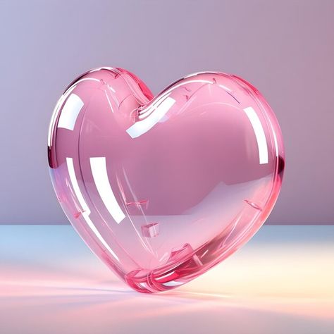 Photo cute heart digital art design in v... | Premium Photo #Freepik #photo Heart Graphic Design Illustration, Heart Digital Art, Nomad Sculpt, 3d Digital Art, Heart 3d, Photo Cute, Willem De Kooning, Vibrant Watercolor, 3d Heart