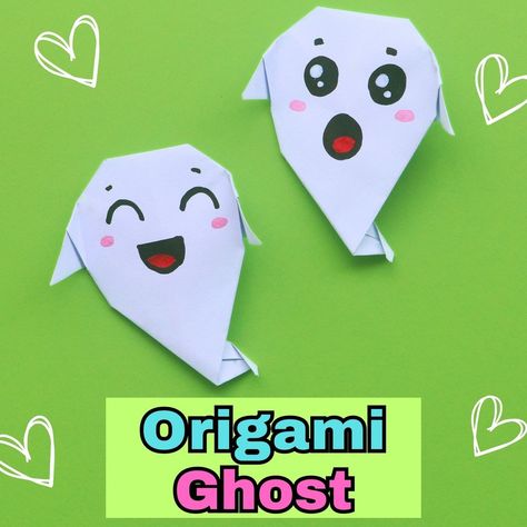 Origami Ghost Halloween Craft | Halloween, paper, origami, ghost, craft | Learn how to make this easy origami paper ghost for your Halloween decorations/ Halloween crafts. Follow the step by step paper folding instructions to... | By Crazy Paper Crafts | Facebook Origami Ghost, Learn Crafts, Origami Easy, Paper Folding, Origami Paper, Halloween Ghosts, Halloween Crafts, Origami, Ghost