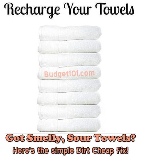 How to Strip and Fix Sour Smelling Towels Recharge Towels, Stripping Towels, Stinky Towels, Refresh Towels, Laundry Soap Recipe, Smelly Towels, Laundry Stripping, Laundry Soap Homemade, Washing Towels