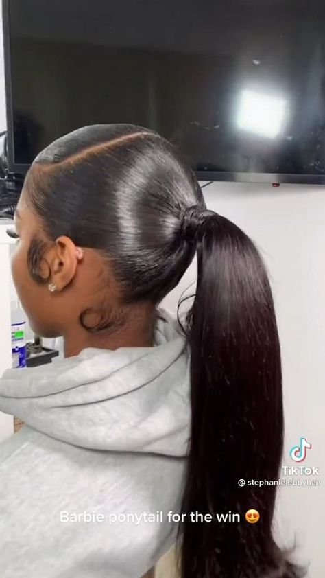 𝐏𝐢𝐧: @𝐭𝐡𝐞𝐧𝐢𝐧𝐚𝐠𝐫𝐥 🦋 [Video] | Sleek ponytail hairstyles, Black ponytail hairstyles, Weave ponytail hairstyles Sleek Ponytail Black Women Wedding, Hair Styles For Black Women Ponytail, Slim Back Ponytail, Cute Ponytail Ideas For Black Women, Low Slick Back Braided Ponytail Weave, Nice Ponytail Hairstyles For Black Women, Sleek Ponytail Weave Black Women, Middle Part Hairstyles For Black Women Ponytail, Low Pony Tailed Hairstyle Black Women