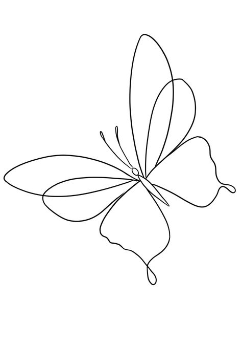 Butterfly Drawing Outline, Outline Butterfly, Butterfly Line Drawing, Butterfly Line Art, Butterfly Tattoo Stencil, Easter Embroidery Patterns, Butterfly Outline, Flower Pattern Drawing, Fabric Paint Designs