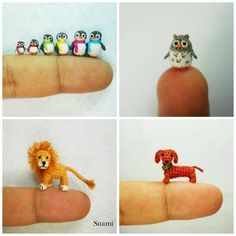 How to DIY Cute Crochet Amigurumi Miniature Animals | www.FabArtDIY.com LIKE Us on Facebook ==> https://www.facebook.com/FabArtDIY Tiny Animals, Miniature Crochet, Söt Katt, Crochet Animals Free Patterns, Crochet Amigurumi Free Patterns, Crochet Amigurumi Free, Miniature Animals, Knit Or Crochet, Amigurumi Free Pattern