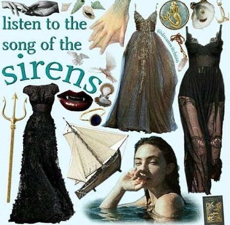 Siren Aesthetic Dress, Siren Outfit Aesthetic, Mermaid Clothes Aesthetic, Sea Witch Outfit, Sea Witch Aesthetic Outfit, Mermaidcore Outfit, Dark Mermaid Aesthetic, Dark Mermaid, Mermaid Outfit