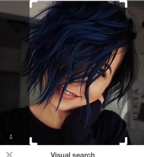 Love the Color Midnight Blue Hair, Natural Black Hair Color, Blue Black Hair Color, Bang Hairstyles, Blue Black Hair, Dark Blue Hair, Colour Hair, Hair Color Unique, Black Hair Color