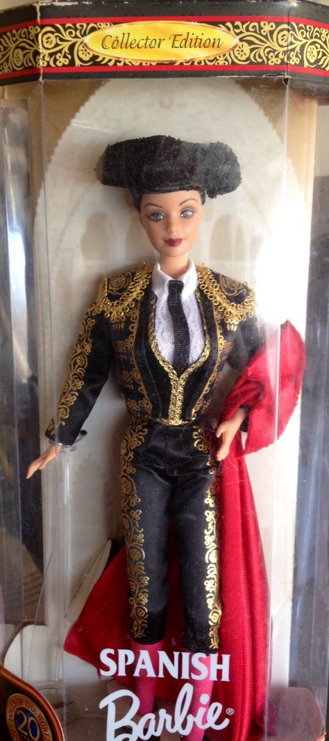 Spanish Bull Fighter Barbie - controversial doll pulled from shelves! Dolls Dancing, Spanish Bull, Bull Fighter, Tammy Doll, Fitness Competition, German Dolls, Doll Collection, Barbie World, Barbie And Ken