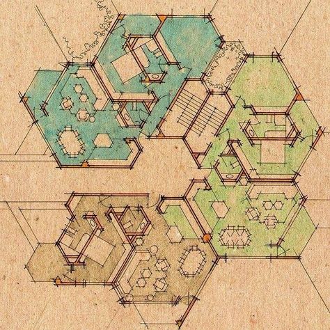 Octagonal House, Hexagonal Architecture, Child Care Center Design, Site Analysis Architecture, Usonian House, Form Architecture, B Arch, Architecture Design Presentation, Campus Design