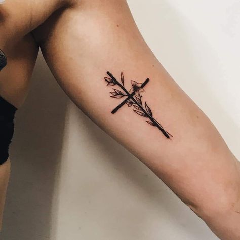 Cross Vine Tattoo, Vine Cross Tattoo, Cross With Vines Tattoo, Cross With Vines, Cross Vine, Code Tattoo, Vines Tattoo, Tattoo Knee, Morse Code Tattoo