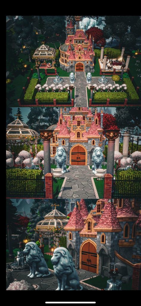 Dreamlight Valley Beast Castle, Dreamlight Valley Design Ideas, Disney Dreamvalley, Dreamland Ideas, Disney House Ideas, Disney Island, Bioshock Art, Deco Disney, Beast's Castle