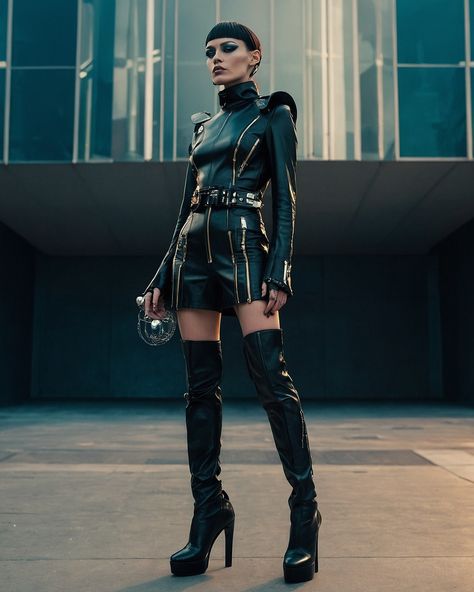 Futuristic Fashion Women, Futuristic Woman, Futuristic Elegance, Sci Fi Outfit, Futuristic Outfits, Cyberpunk Outfit, Dti Theme, Futuristic Clothing, Fashion Future