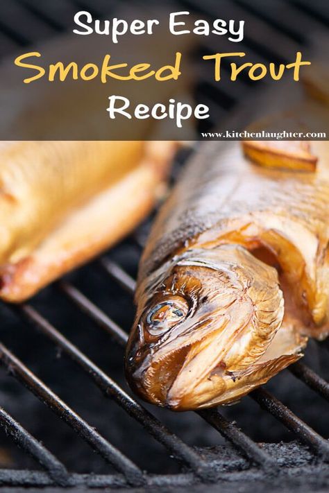 Smoke a Whole Trout with Butter and Lemon. Super Simple Steps to Make a Traditional Smoked Trout #BGE #BigGreenEgg #SmokedTrout #SmokedFish #Trout #Grill #Fish #Grilling #Smoker #Smoking Traeger Trout Recipes, Whole Trout Recipes, Smoked Trout Recipe, Smoked Fish Recipe, Wood Pellet Grill Recipes, Grilled Trout, Cooking Trout, Trout Recipe, Grill Fish