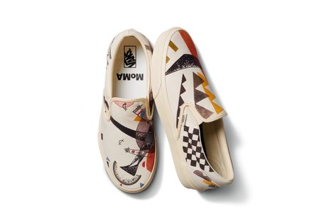 MoMA x Vans Footwear and Apparel Collection | HYPEBEAST Snickers Shoes, Shoes Print, Vans Store, Vans Slip On, Vans Shop, Trendy Sneakers, Classic Sneakers, Vans Old Skool, Vans Classic Slip On Sneaker