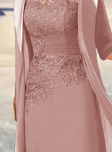 Wedding Guest 2023, Lace Top Wedding Dress, Lace Dress Outfit, Wedding Guest Dress Midi, Pink Dusty, Formal Dresses With Sleeves, Women Lace Dress, Lace Formal Dress, Lace Outfit