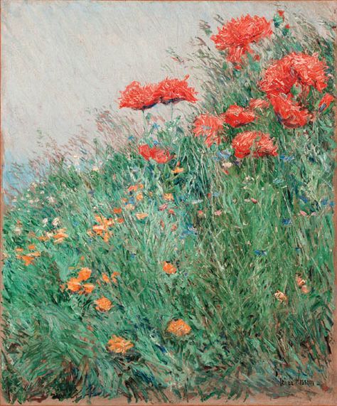 Childe Hassam Paintings, Frederick Childe Hassam, American Impressionism, Childe Hassam, Monet Paintings, Summer Painting, American Painting, Large Image, Post Impressionism