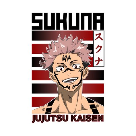 Check out this awesome 'Jujutsu+kaisen+sukuna' design on @TeePublic! Hypebeast Anime, Wall Prints Quotes, Jujutsu Kaisen Sukuna, Gojo Megumi, Sukuna Jujutsu, Typography Shirt Design, Wallpaper Drawing, Disney Quizzes, Bestie Tattoo