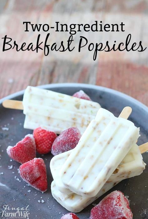 Two-Ingredient Breakfast Popsicles | The Frugal Farm Wife Breakfast Popsicles, Won The Lottery, Wakey Wakey, Farm Wife, Yogurt And Granola, Quick Easy Desserts, Cold Desserts, Brunch Time, The Lottery