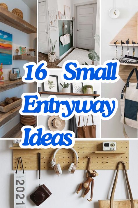 Transform your small entryway into a stylish and functional welcome area with these 16 creative ideas! From wall-mounted shelves with hooks to compact shoe storage benches and statement rugs, these tips will help you make a lasting first impression, even in a tiny space. Perfect for narrow hallways or small apartment foyers, these ideas make the most of every inch while keeping things organized and inviting. Ready to elevate your entryway? Wall Mounted Shoe Storage Small Spaces, Small Entry Coat Hooks, Tiny Hallway Storage Ideas, Storage For Small Hallway, Place To Put Keys Ideas, Key And Coat Rack, Small Entryway Bench With Shoe Storage, Small Shoe Storage Ideas, Foyer Small Entryway