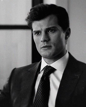 Christian Grey, Jamie Dornan, Fifty Shades, A Man, Shades, Black And White, Grey, White, Black