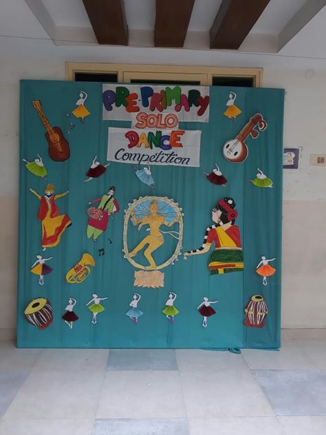 Dance competition Vijaya Lakshmi, Fancy Dress Competition, School Board Decoration, Drawing Competition, Dance Themes, Dance Project, School Cartoon, Preschool Art Activities, Board Decoration