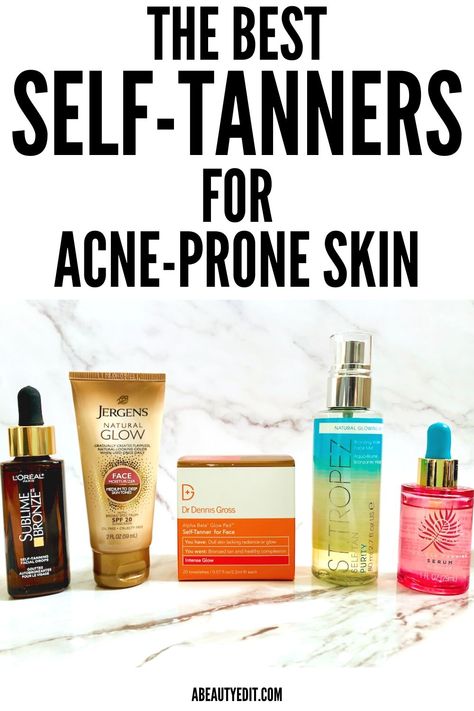 Best Self Tanners for Acne-Prone Skin Fake Tan Face, Best Face Self Tanner, Best Face Tanner, Face Self Tanner, Best Drugstore Self Tanner, Self Tanner For Face, Good Fake Tan, Face Tanner, Face Application