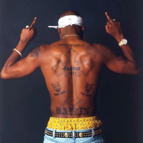 Tupac Back tattoos #2pac Tupac, Tattoos, Wall, Black