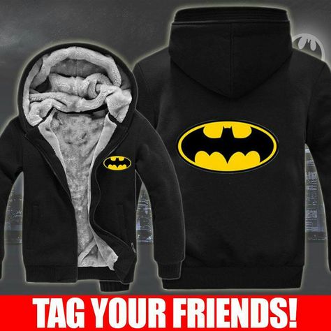 Superman Hoodie, Cool Sweatshirts, Batman Hoodie, Man Coat, Batman Outfits, Liner Jacket, I Am Batman, Men Street Fashion, Skull Clothing